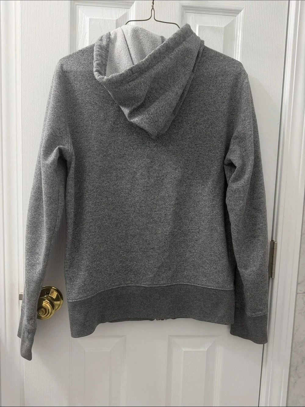 Classic J. Crew Women's Gray Full-Zip Hoodie with Drawstring Hood
